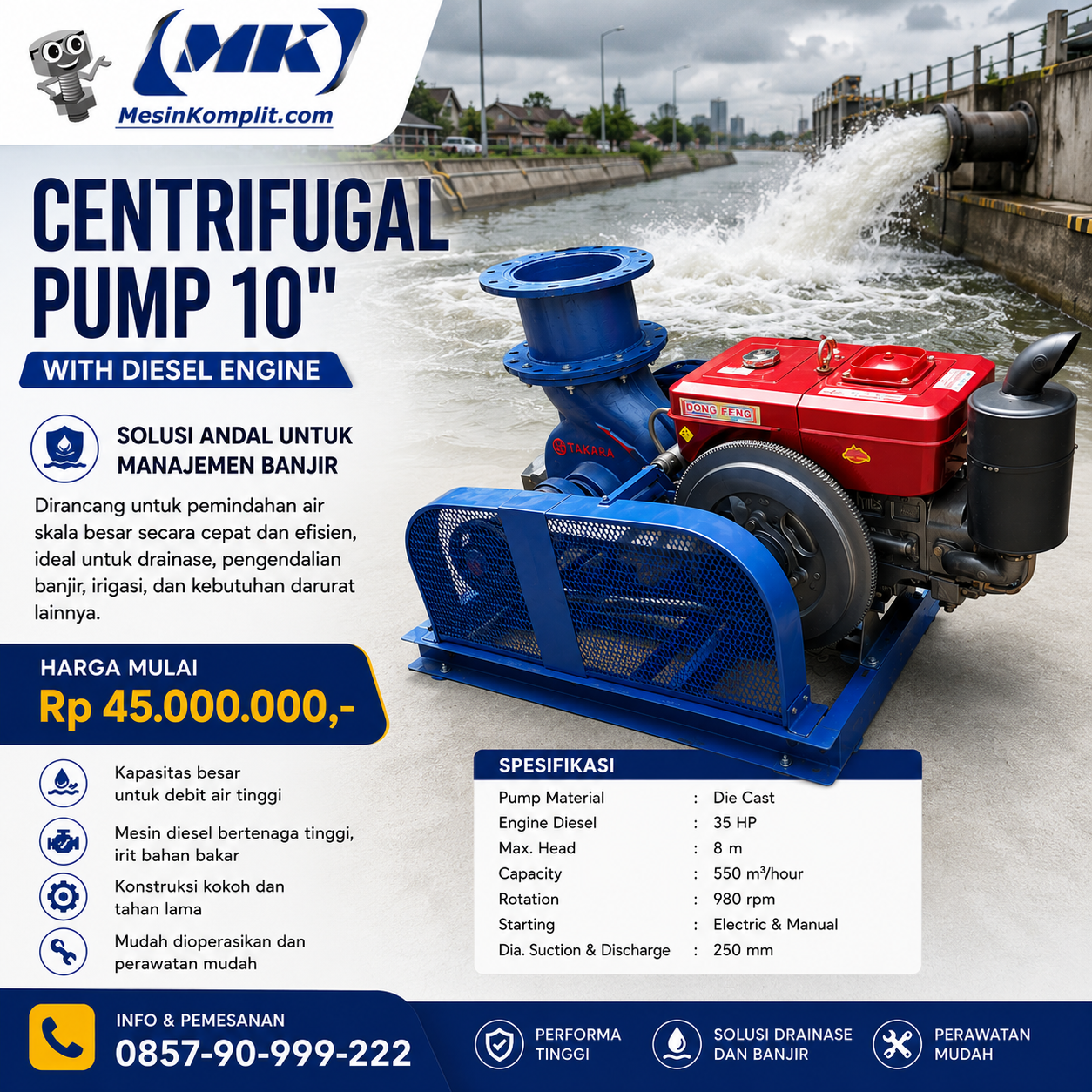 Pompa Air Diesel 10in (PM...